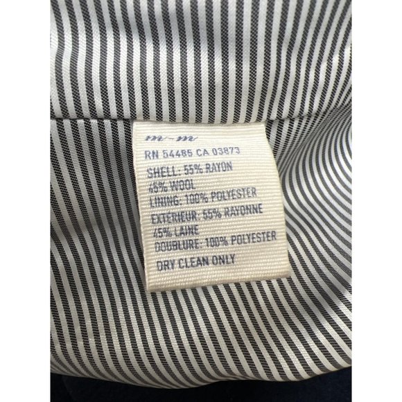 American Eagle Outfitters Military Coat Navy Blue Wool Jacket - Picture 10 of 11